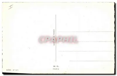 Criança pescando — com texto humorístico — M.D. Paris, série n°125 — Verso