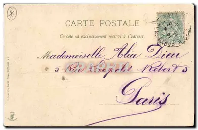 Retrato de um cão — editor N.F. Lorette, série 110, Paris — Verso