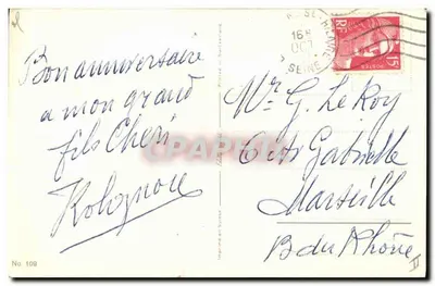 Cachorro — retrato — J. Banning, No. 109 — Verso