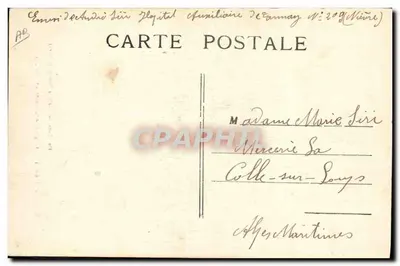 Kaplica w Tannay (Nièvre) — Szpital Pogotowia nr 209 — wyd. Hay-Tambour — Rewers