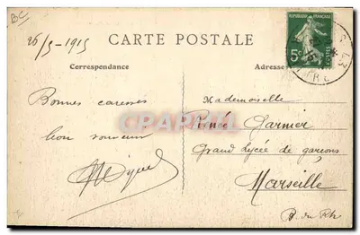 Lycée Pasteur - Neuilly-Paris — Ambulância Americana — Guerra 1914-1915 — Verso