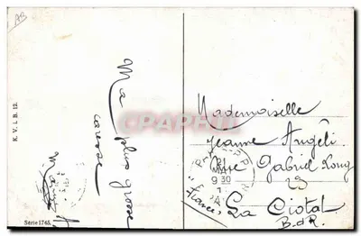 Crianças brincando com uma charrete de feno — Levant — K.V.I.B. 12 — Verso