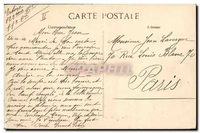 Cruzador « Gaulois » — Marinha Nacional — Cruzador de Esquadra — Editor E.P.D. n° 1079 — Verso