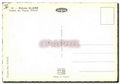 Petula Clark — Współczesna gwiazda płyty VOGUE — wydanie VOGUE — Rewers
