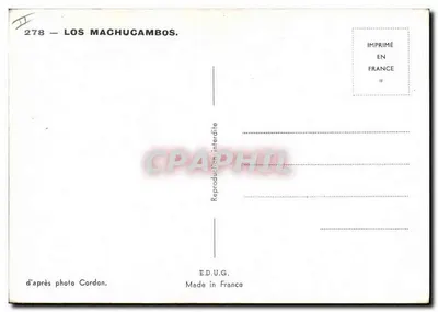 Les Machucambos — Muzycy meksykańscy w strojach tradycyjnych — E.D.U.G. n°278 — Rewers