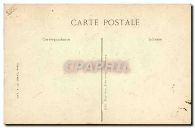 Alsaciana — mulher com traje tradicional e grande chapéu preto — editada pela Imprensa E. Le Deley, Paris — Verso