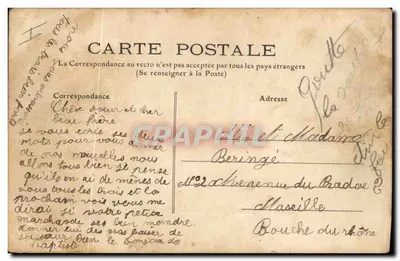 Vichy — la Passerelle et Pêcheurs à la ligne — M.T. 103 — Verso