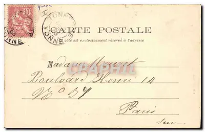 Tonnerre — Graf van de Marquis de Louvois — J.D. uitgegeven, Sens — Achterkant