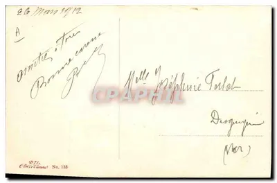 Paisagem rural com galinhas e patos — A. Lhénian — Edição P.D.L. (P.D.L. Edições) No. 133 — Verso