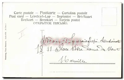 Cena de fazenda com galinhas — Nuremberg, série 478 — editor Theon Streeter — Verso