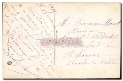 Kurczak i hawran — Szczęśliwy Nowy Rok 1916 Zwycięstwo — Mésange, nr 802 — Rewers