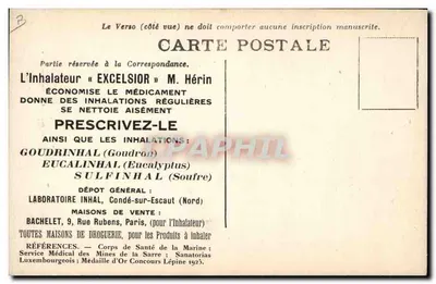 Inalador aprimorado com regulagem do débito — M. Hérin, Laboratório Inhal, Condé-sur-Escaut (Nord) — Verso