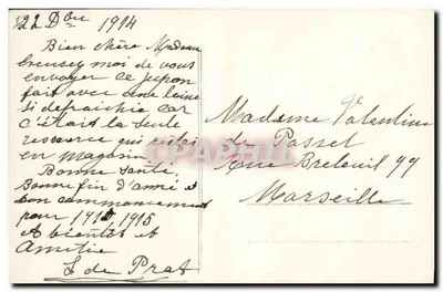 Siostra charity — modlitwa za żołnierzy Francji — G. Rewanche 127 — Rewers