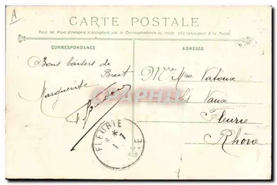 Cuirassé Gauleois — Marinha Militar Francesa — editor Marius Bar, Toulon — Verso
