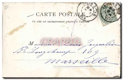 Le Gaulois — pancernik eskadry — A. Couturier, fot. wyd. Toulon, nr 313 — Rewers