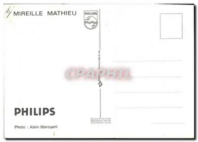 Mireille Mathieu — portret — Philips, Paryż 1967 — Rewers