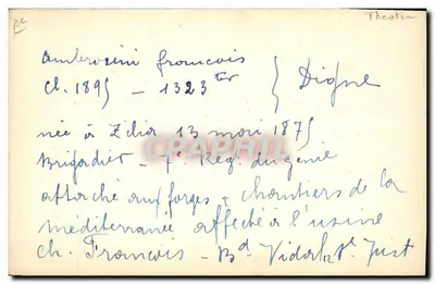 Melle Armande Cassive — Tournées Ch. Baret — Bouet — Verso