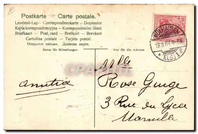 Traje alsaciano — Elsässer Tracht — editor R. 245 — Verso