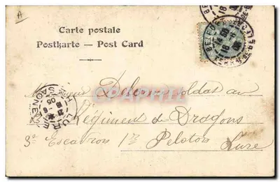 Młody para w Alzacji — Gruss aus dem Elsass — Souvenir d'Alsace — wydawca Salut Paris — Rewers