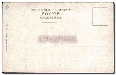 Cena de rua em Alexandria — pintura de B. Zollo — editada por The Cairo Postcard Trust — Verso