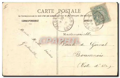 Femme en costume rural — calendrier de mai — Phototypie A. Bergeret & Cie, Nancy — Verso