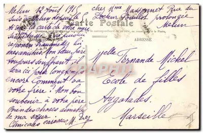 Melun — Widok na Seinę (3e) — Wydawca Charles Bichon, nr 52 — Rewers