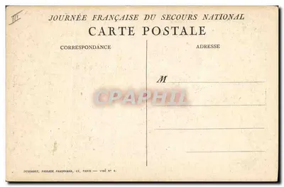 O Galo e o Leão — Surand 1916 — Devambéz, Passade, Paris — Verso