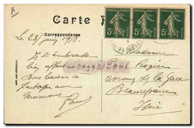 Jouarre (S.-et-M.) - Zamek Péreuse - Dodatkowy Szpital Wojskowy n° 171 — Rewers