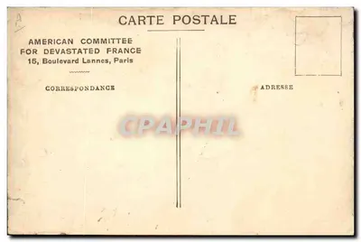 Moderne chirurgie in een barak — American Committee for Devastated France, Parijs — Achterkant
