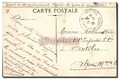 एक घायल का पहला बैंडेज - युद्ध 1914 - एडिट अर्रागोन, 3 रू ड'एनाग्ने, मास्सेल — पीछे