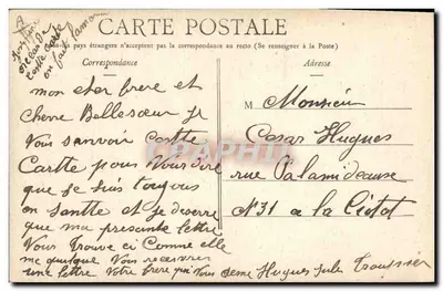 O convalescente — Tableaux de guerre — editor 'Tableaux de guerre', número não visível — Verso
