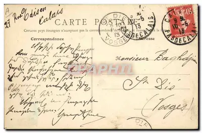 Calais — Krążownik pancerny « La Gloire » — Wyd. Henri Kohrlen — Rewers