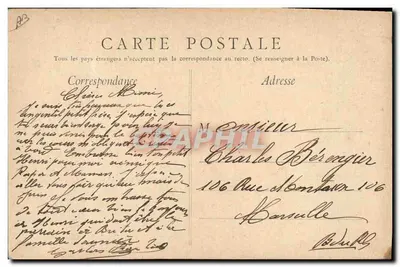 Manœuvres morskie — Czolg « Gaulois » i podwodna łódź « Gustave-Zédé » — A. Bougault, nr 459 — Rewers
