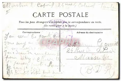 Le Gaulois — Couraçado de 1ª classe — Marinha francesa — L.V.E.C. — Verso