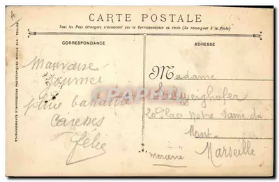 Cruzador Couraçado Gauleois — Marinha Militar Francesa — editor A. Toulon, n° 401 — Verso