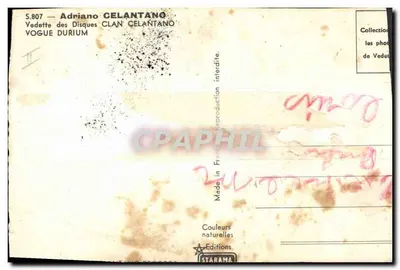 Nowoczesna Adriano Celantono — Rewers