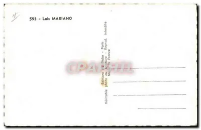 Luis Mariano — uśmiechnięty portret — Wydawnictwo Glob, nr 593 — Rewers