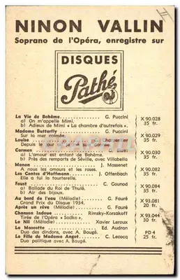 Ninon Vallin — Soprano opery — Studio Arnal — Rewers