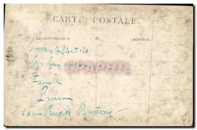 Nowoczesna pocztówka rodzina Lairon Lairom Lairoux 24 maja 1926 — Rewers