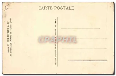 Małe wiejskie dzieci z Alsacji — Rzeźba w kolorach — Wydawca: Zuber & Cie, Dornach — Rewers