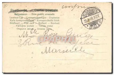 Due donne in costume alsaziano — Editore A. 121 — Verso