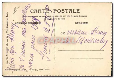 O Trabalho — cena de vida doméstica — Édition Française, Série T.R. N° 54 — Verso