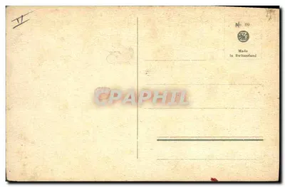 Puente sobre un canal — paisaje otoñal — grabado de Louis Dauphin, editor suizo, n° 69 — Reverso