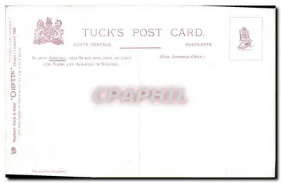 Mulher jovem egípcia — com amfora — edição Tuck & Son — Verso