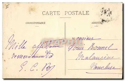Tomba del Canonico Costa de Beauregard — Orfanotrofio del Bocage — Coll. L. Grimal, Chambéry, n° 2454 — Verso