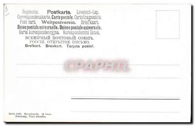 Cane di razza — Great Dane — serie 1198, Theo Stroefers, Norimberga — Verso