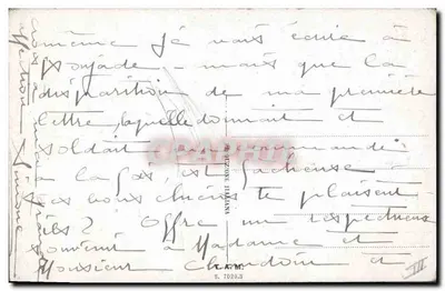 Retrato de um cão — obra de L. Cunne — n° 7029,3 — Verso