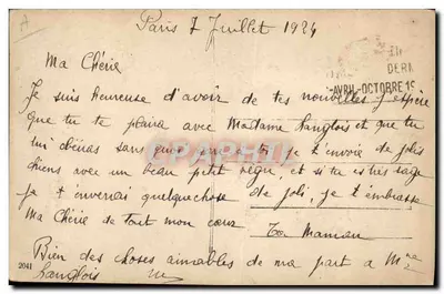 Due leoncelli che giocano con un bambino — Parigi, 1924 — editore sconosciuto — Verso