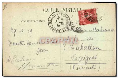 Chagny - Ospedale temporaneo — Edizione delle Galerie Nouvelles, Chagny — Verso