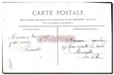 Le Gaulois — acorazado de primera clase — editor L.V. & Cie — Reverso
